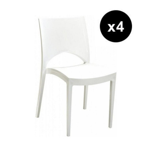 Lot de 4 Chaises Design Blanche Venise - 3S. x Home - Chaise design et tabouret design