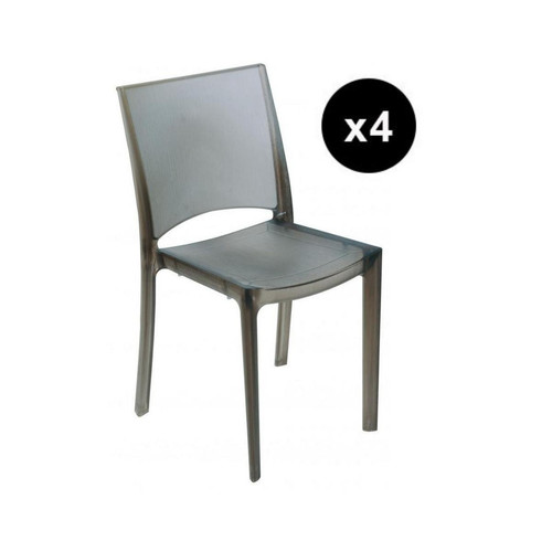 Lot de 4 Chaises Design Gris Clair Nilo (Delphes) - 3S. x Home - Chaise design et tabouret design