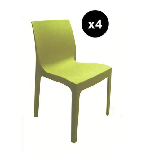 Lot de 4 Chaises Design Vert Anis Istanbul 3S. x Home  - Chaise verte