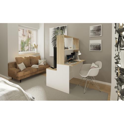 Meuble de séparation MAINZ blanc 3S. x Home  - Salon meuble deco