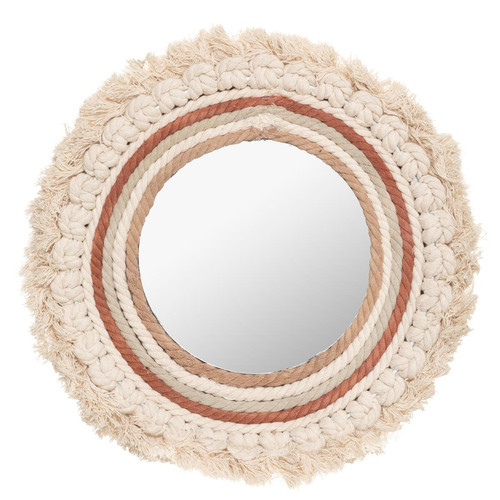 Miroir WONDER Coton 40Cm - Miroir rond ovale design