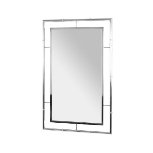 Miroir rectangulaire en métal Chromé 3S. x Home  - Miroir rectangulaire design