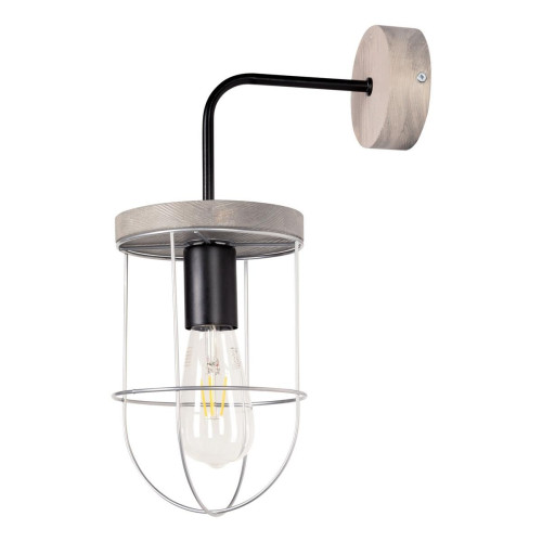 Applique 1xE27 Max. 25W Led Pin teinté gris/Noir/Argent Netuno Britop Lighting  - Lampe design