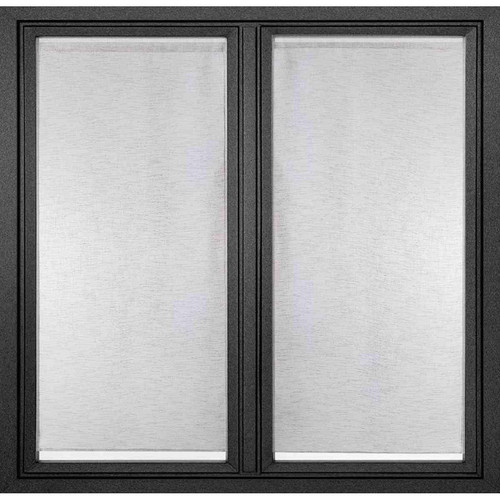 Paire de vitrages droits en etamine fantaisie BELUGA - blanc 3S. x Home  - Textile design