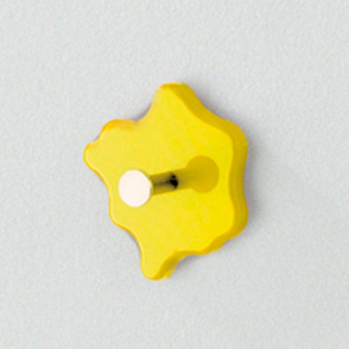 Patère murale jaune crochet en acier chromé - 3S. x Home - Rangement meuble