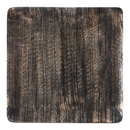 Plat carré L décoratif bois noir et or 3S. x Home  - Corbeille & Plateau design