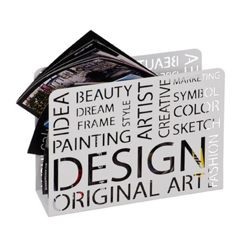 Porte revues Design en métal laqué blanc - 3S. x Home - Nouveautes rangement