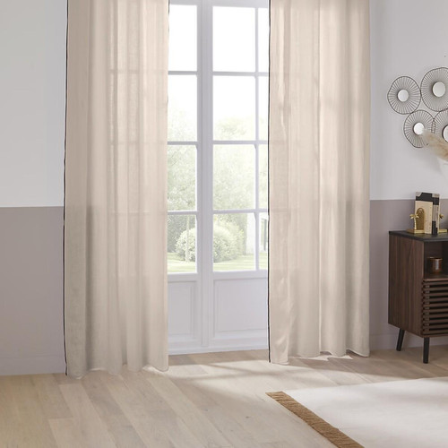 Rideau en lin beige 130x260 cm "Linah" 3S. x Home  - Textile design