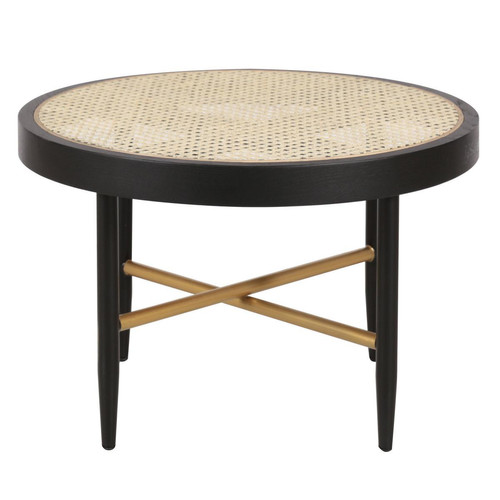 Table Basse Chêne Rotin Noire et Naturelle EXALT 3S. x Home  - Salon meuble deco