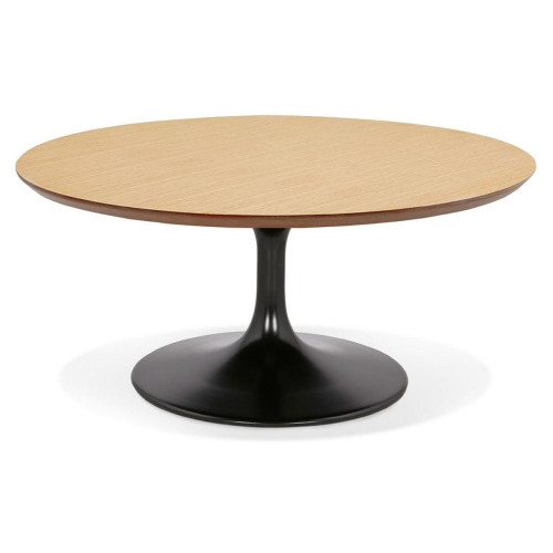 Table basse Naturel design plateau rond SPEL MINI   3S. x Home  - Table basse bois design