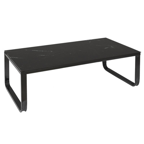 Table Basse En Verre Marble Noir 3S. x Home  - Table basse noir design