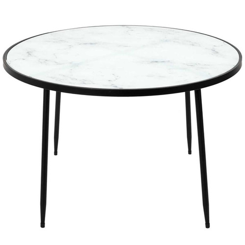 Table Basse 75 Cm en Métal FELICITY 3S. x Home  - Table basse blanche design