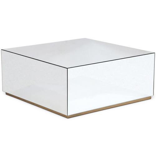 Table Basse NARCISSO En Miroir - Table basse blanche design