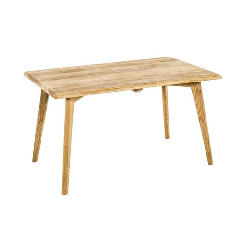 Table basse rectangulaire avec structure et plateau en Bois massif chêne 3S. x Home  - Table basse