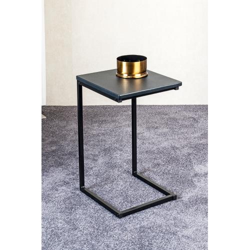 Table d'appoint design en métal plateau décor noir 3S. x Home  - Table d appoint noire