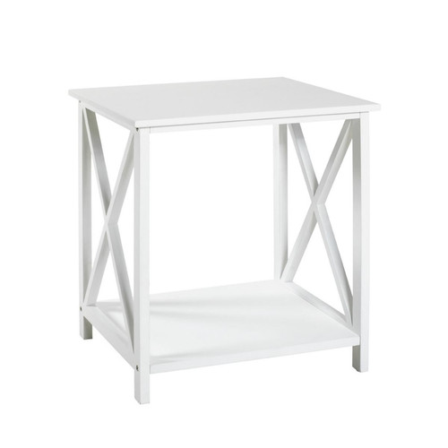 Table d'appoint avec 2 plateaux laqué Blanc 3S. x Home  - Nouveautes deco design
