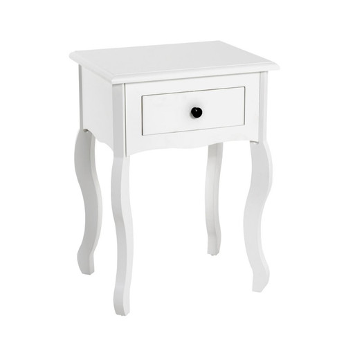 Table d'appoint à motif découpé avec égouttoir en Métal laqué blanc - 3S. x Home - Salon meuble deco
