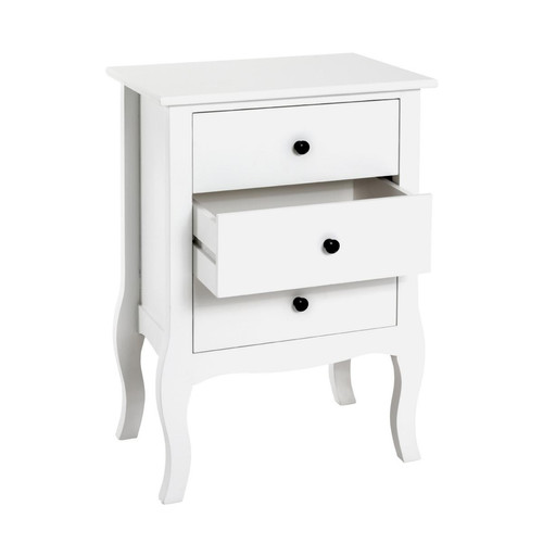 table d'appoint 3 tiroirs - blanc - 3S. x Home - Salon meuble deco