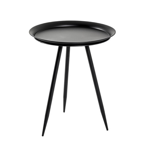table d'appoint en métal laqué noir grand modèle 3S. x Home  - Table d appoint noire