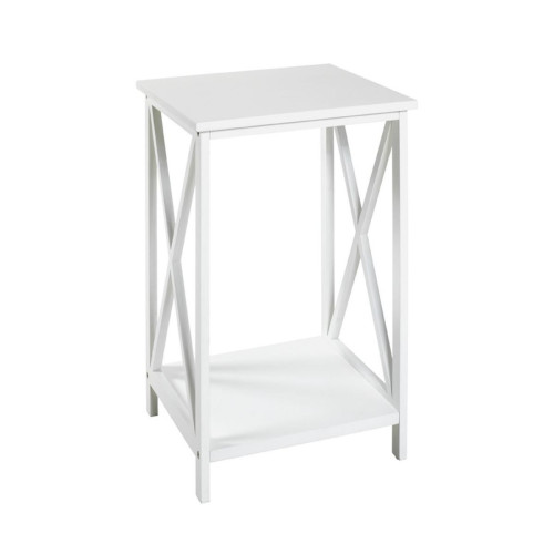 table d'appoint en MDF laqué blanc 3S. x Home  - Table d appoint blanche
