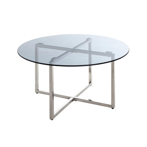 table d'appoint plateau en verre trempé teinté gris  3S. x Home  - Nouveautes deco design