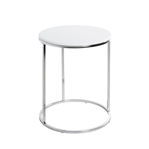 table d'appoint Structure en tube d'acier chromé 3S. x Home  - Table d appoint design