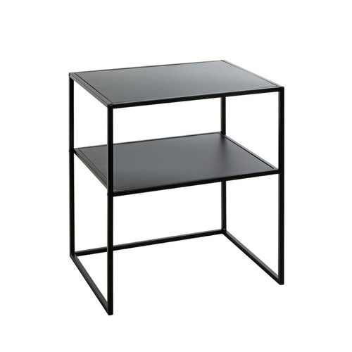 Table d'appoint petit modèle métal laqué noir 3S. x Home  - Edition Authentique Salon