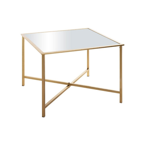 Table d'appoint carrée plateau miroir 3S. x Home  - Table d appoint metal