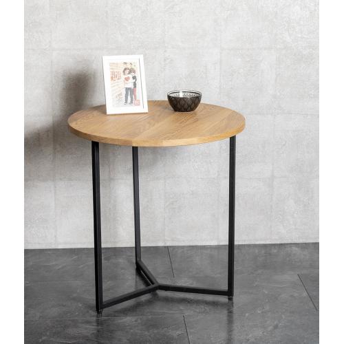 Table d'appoint ronde plateau en chène - 3S. x Home - Salon meuble deco