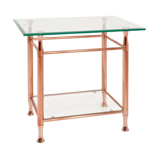 Table d'appoint acier et plateau en verre transparent 3S. x Home  - Nouveautes deco design