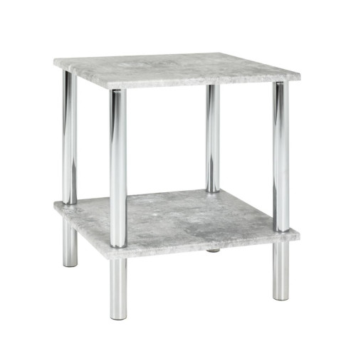 Table d'appoint deux niveaux plateau décor beton  3S. x Home  - Salon meuble deco