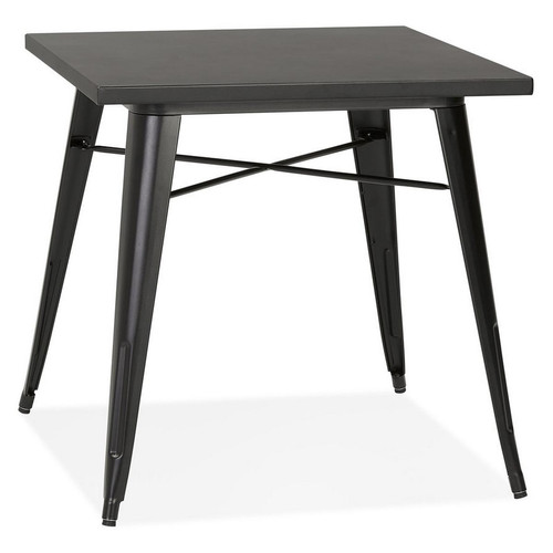 Table De Salle  à Manger Design COLOC Style Industriel Noir 3S. x Home  - Table a manger noir