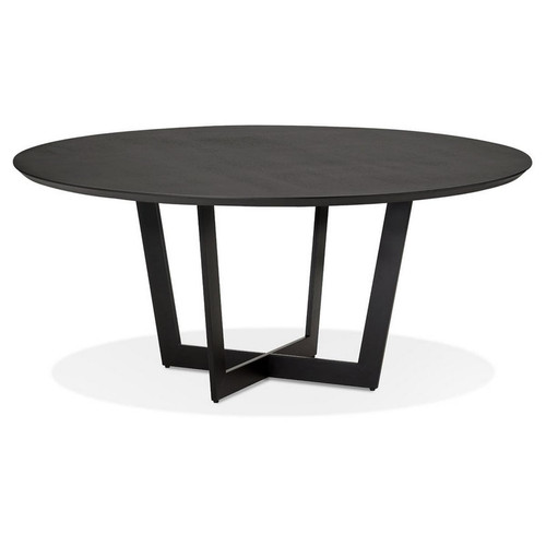 Table De Salle  à Manger Design MARISA Style Scandinave Noir - Table a manger noir