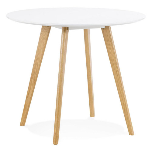 Table De Salle  à Manger Design SPACO Style Scandinave Blanche - Table a manger bois design