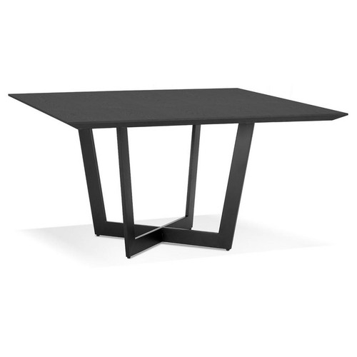 Table De Salle  à Manger Design WAFAE Style Scandinave Noir - Table a manger noir