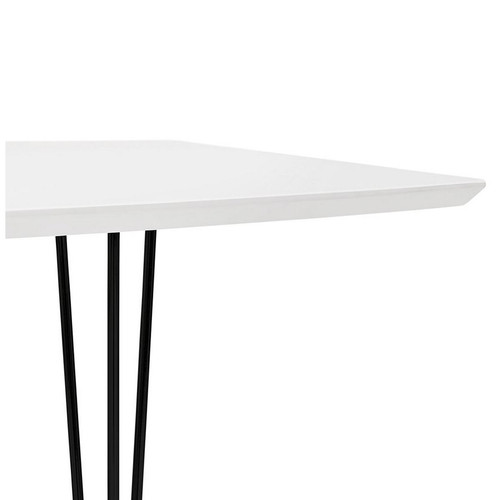 Table de salle à manger design DIAMANTO Style industriel Blanche