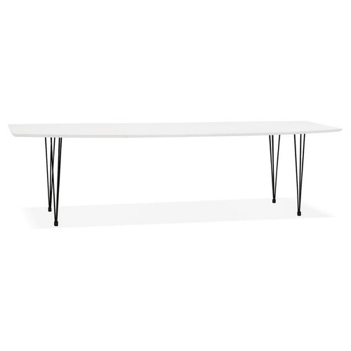 Table de salle à manger design Style industriel Blanche STRIK - 3S. x Home - Table industrielle