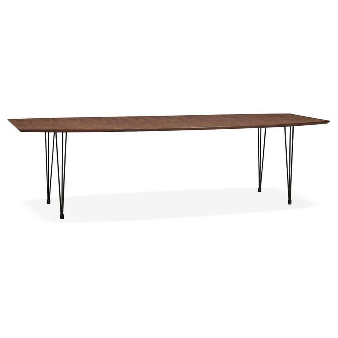 Table de salle à manger design STRIK Style industriel Marron foncé