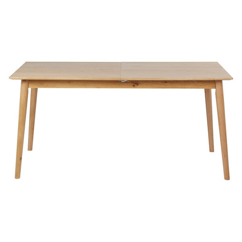 Table repas 160cm avec allonge chêne naturel 3S. x Home  - Accessoire cuisine design