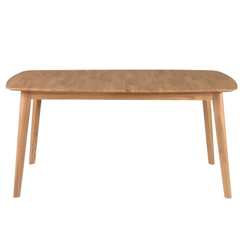 Table repas rectangulaire 160 cm, avec allonge en bois