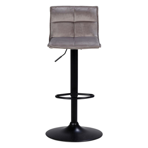 Tabouret de bar velours taupe 3S. x Home  - Chaise velours