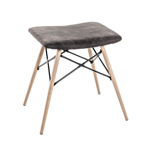Tabouret avec pieds en Métal Gris Noir 3S. x Home  - Chaise resine design