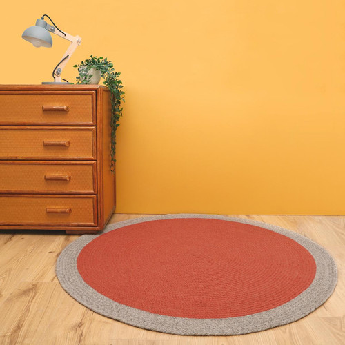 Tapis rond Rouge