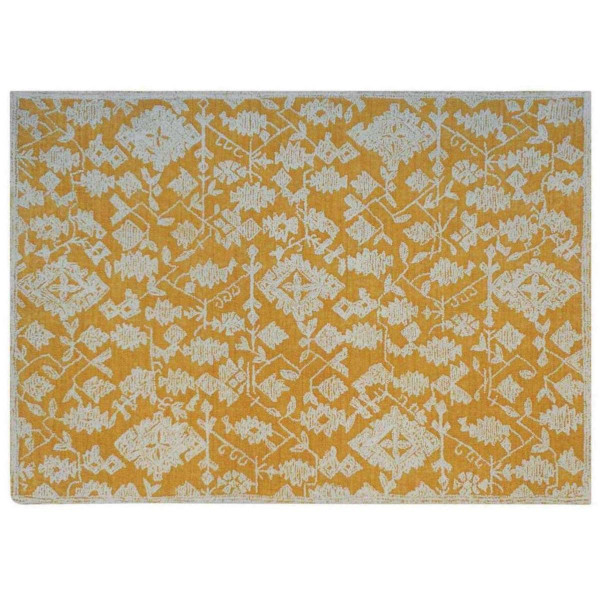 Tapis laine à motifs géometriques RENI 160x230 or beige