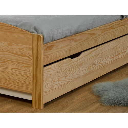 Tiroir de lit MELBOURNE 90x200 naturel Compatible avec gamme OPALE  - 3S. x Home - Chambre lit