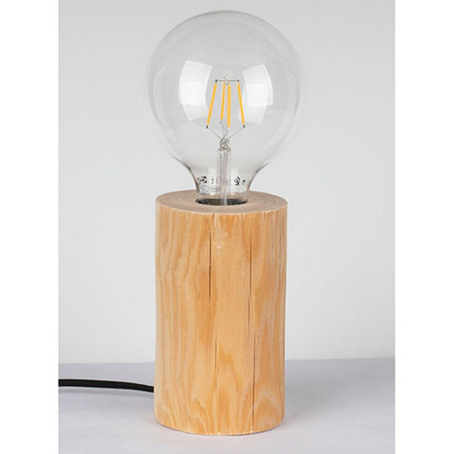 Trabo Lampe de table 1xE27 Max.25W Pin teinté/Noir - Lampe bois design
