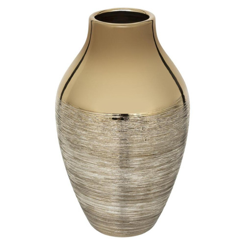 Vase doré en céramique H26cm - Vase design