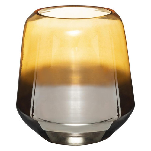 Vase metal ambre H 24,5 cm