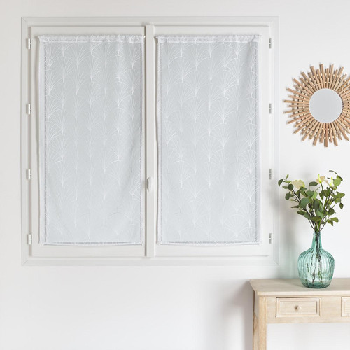 Paire de rideau etamine brodée 60X160 - blanc - 3S. x Home - Textile design