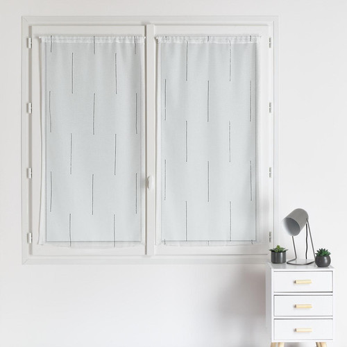Paire de rideaux filet et fils lurex - noir - 3S. x Home - Textile design